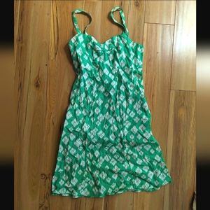 Patagonia green & white hemp dress women's XS / 2